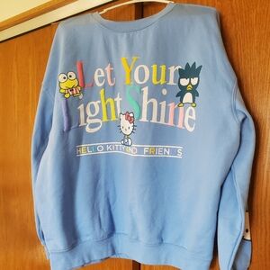 Hello Kitty & Friends "Let Your Light Shine" Blue Crewneck Sweatshirt